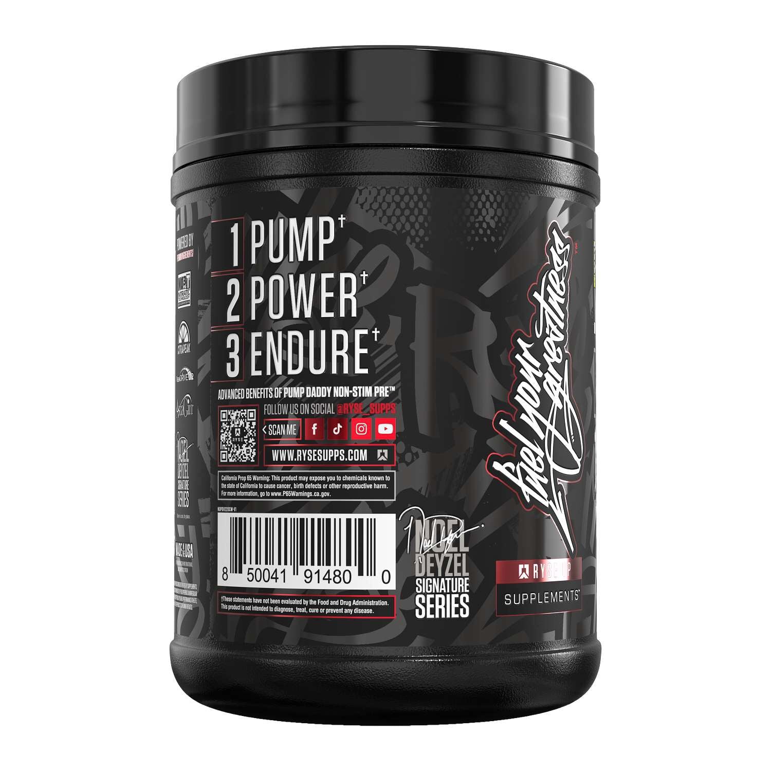 RYSE Pump Daddy Pre-Workout - Candy Watermelon (40 Servings)