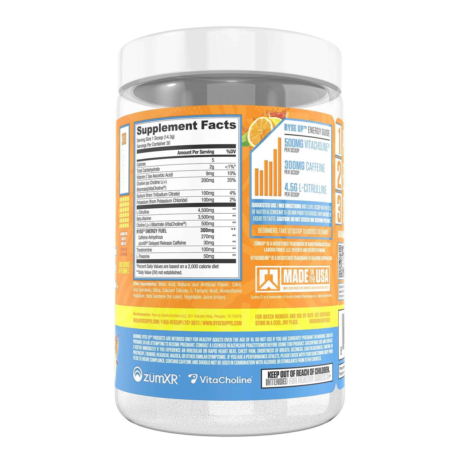 RYSE Loaded Pre - Sunny D® Tangy Original (30 Servings)